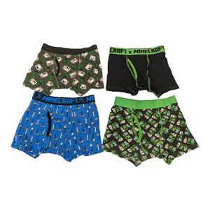 Lot of 4 Minecraft Underwear Boxer briefs size 8